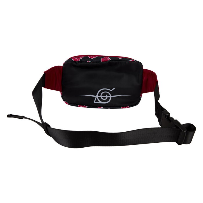 LOUNGEFLY Sac banane Naruto Shippuden - Nylon, ceinture ajustable, fermeture éclair, poche frontale, détails estampés, intérieur assorti