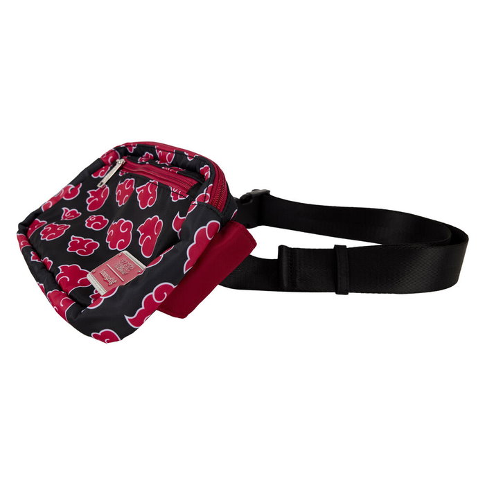 LOUNGEFLY Sac banane Naruto Shippuden - Nylon, ceinture ajustable, fermeture éclair, poche frontale, détails estampés, intérieur assorti
