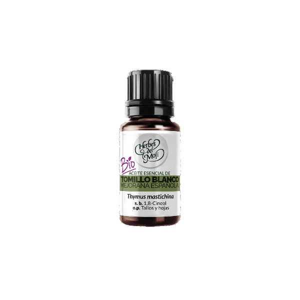 HERBES DEL MOLI Huile essentielle de Thym blanc et Mejorana Espagnole ECO 10 ml HERBES DEL MOLI Huile essentielle de Thym blanc et Mejorana Espagnole ECO 10 ml