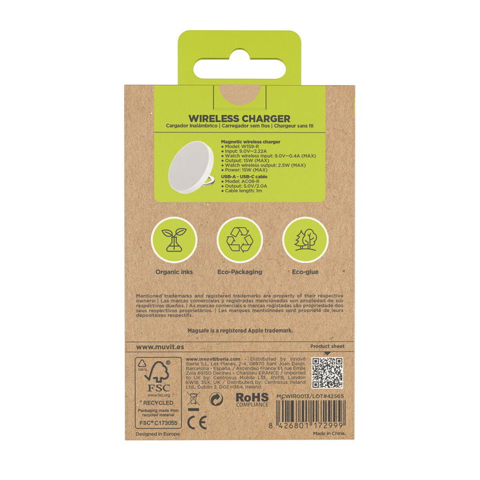 Chargeur sans fil Muvit MCWIR0013