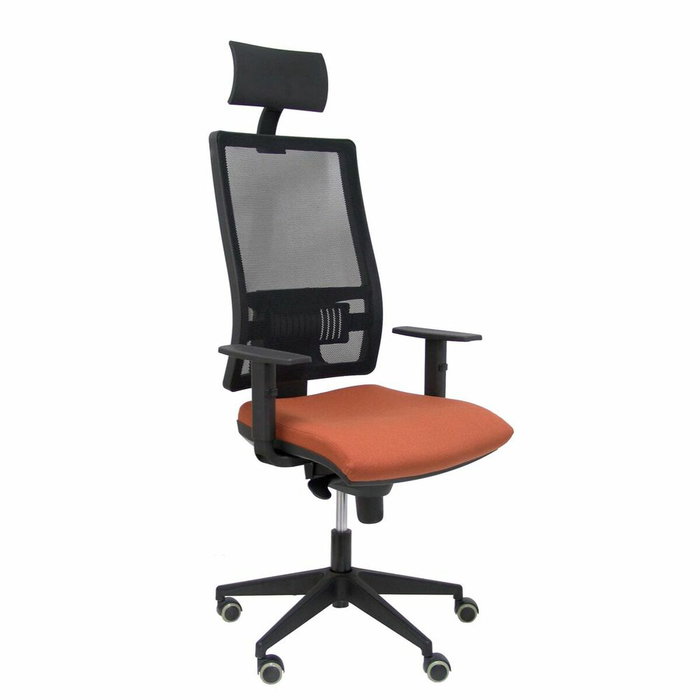 Piqueras y Crespo Chaise de bureau Horna, mécanisme synchrone, marron et noir