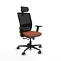 Piqueras Y Crespo Haches - Chaise de bureau avec mécanisme Sincro/Traslack, Marron et Noir