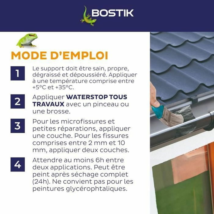 Bostik Waterstop Membrane d'étanchéité Gris 1 kg Bostik Waterstop Membrane d'étanchéité Gris 1 kg