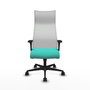 Piqueras Y Crespo Fauteuil Albacete, Turquoise et Blanc, Mécanisme Synchrone