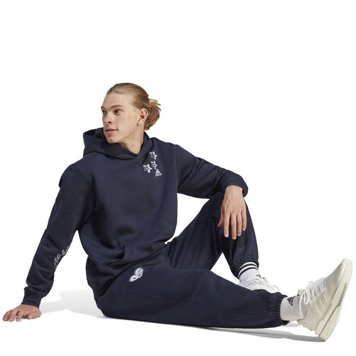 Sweat à capuche homme Adidas Bl Fl Hd Q3 Fl Blue marine