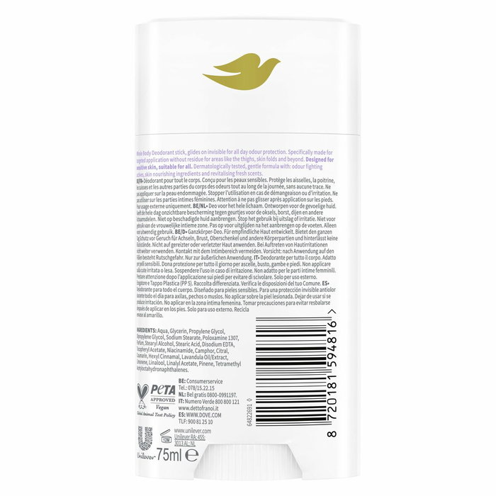 Dove Déodorant Stick Lavande et Camomille 75 ml