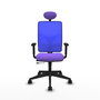 Piqueras Y Crespo Motilla - Chaise de bureau Sincro/Traslack, Assise Lila et Dossier Bleu