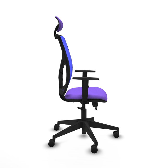 Piqueras Y Crespo Motilla - Chaise de bureau Sincro/Traslack, Assise Lila et Dossier Bleu
