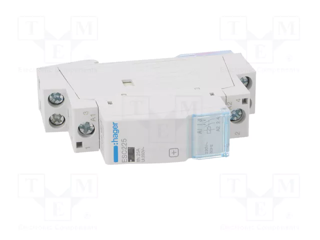 HAGER ESC Contacteur 2 pôles d'installation 25A 230VAC NO x2