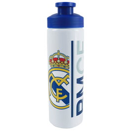 CYP BRANDS Gourde isotherme en acier inoxidable 550ml avec motif Real Madrid, paille et anse de transport