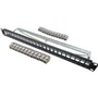 LINEAIRE Kit de panneau de brassage 24 ports Catégorie 6a KIT5024AS avec 24 noyaux keystone RJ45 courts blindés