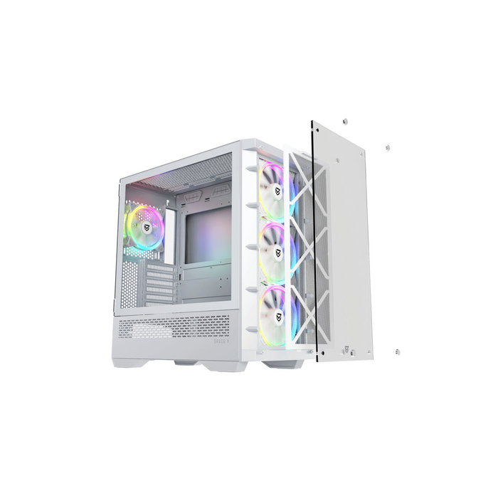 Boîtier ATX semi-tour Nfortec NF-CS-DRACOX-W Boîtier ATX semi-tour Nfortec NF-CS-DRACOX-W