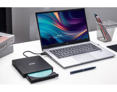 Acer AXD001 Graveur de DVD Portable USB Type-A et Type-C Noir Acer AXD001 Graveur de DVD Portable USB Type-A et Type-C Noir