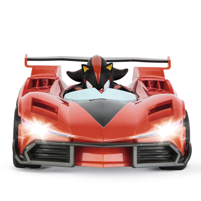CARRERA Coche Radio Control Team Dark Shadow 1:18 avec LEDs, 9 km/h max, Jouet RC Voiture +6 ans