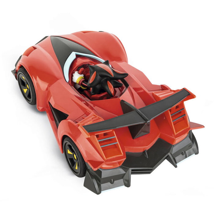 CARRERA Coche Radio Control Team Dark Shadow 1:18 avec LEDs, 9 km/h max, Jouet RC Voiture +6 ans
