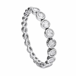 Diamonfire Anneau en Argent et Zirconia Taille 16 Gris