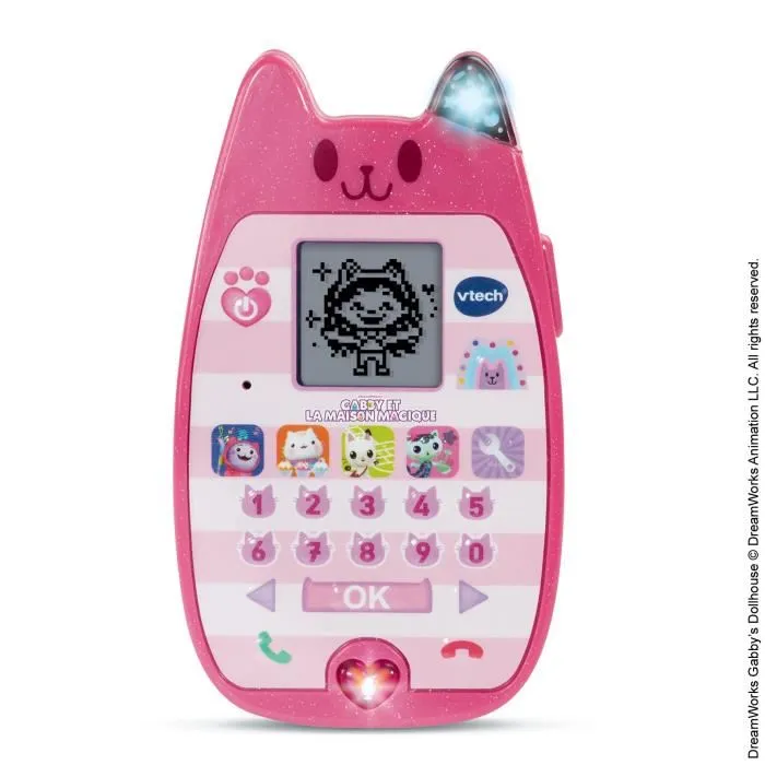 Vtech Smartphone Educatif Gabby et la Maison Magique - Jeux d'apprentissage interactifs en français pour enfants