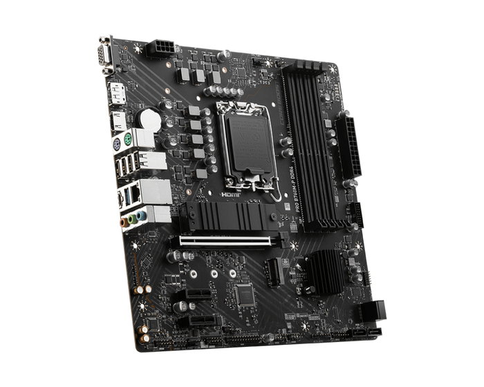 MSI PRO B760M-P DDR4 Carte mère mATX LGA 1700 Intel B760, 4x DDR4, PCIe 4.0, HDMI, DisplayPort, Gigabit LAN