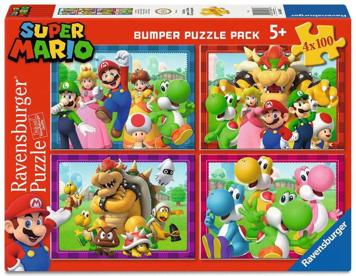 Ravensburger Super Mario pack 4 puzzles C'est l'heure de Mario ! (4x100 pièces) Ravensburger Super Mario pack 4 puzzles C'est l'heure de Mario ! (4x100 pièces)