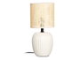 Giftdecor Lampe de Table Blanc Cassé Rayures 14x21x14 cm Céramique Métal Plastique IP20 (Set de 12)