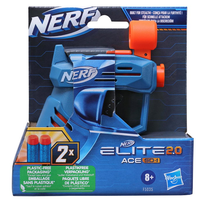 NERF Nerf Elite 2.0, Lancer Compact Ace SD-1 F5035, Blaster pour Missions et Bataille, +8 Ans NERF Nerf Elite 2.0, Lancer Compact Ace SD-1 F5035, Blaster pour Missions et Bataille, +8 Ans