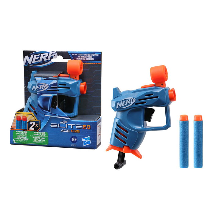 NERF Nerf Elite 2.0, Lancer Compact Ace SD-1 F5035, Blaster pour Missions et Bataille, +8 Ans NERF Nerf Elite 2.0, Lancer Compact Ace SD-1 F5035, Blaster pour Missions et Bataille, +8 Ans