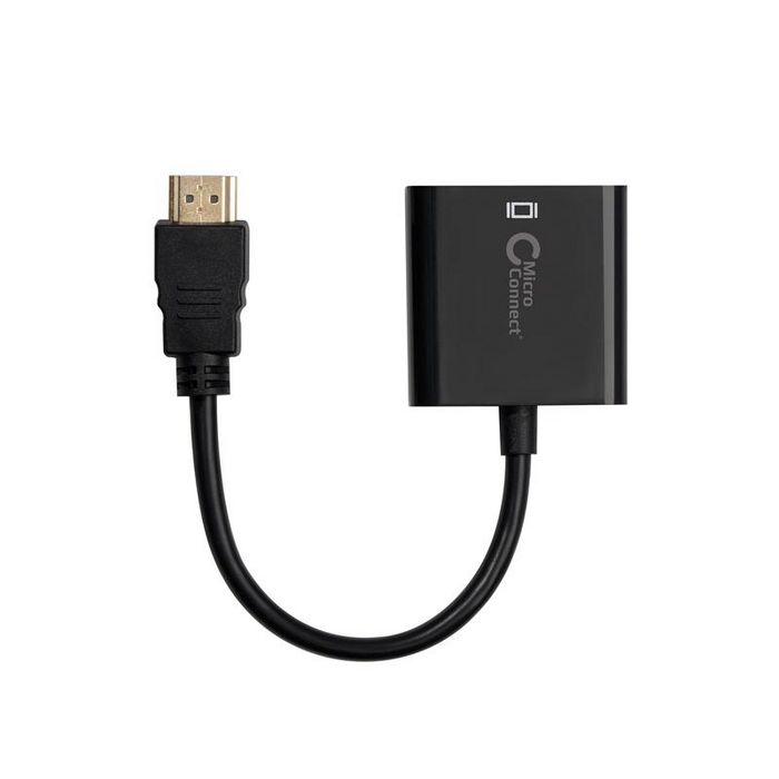MicroConnect Adaptateur Convertisseur HDMI vers VGA avec Audio - Full HD 1080p 60Hz, Prise Jack 3.5 mm, Compatible HDCP