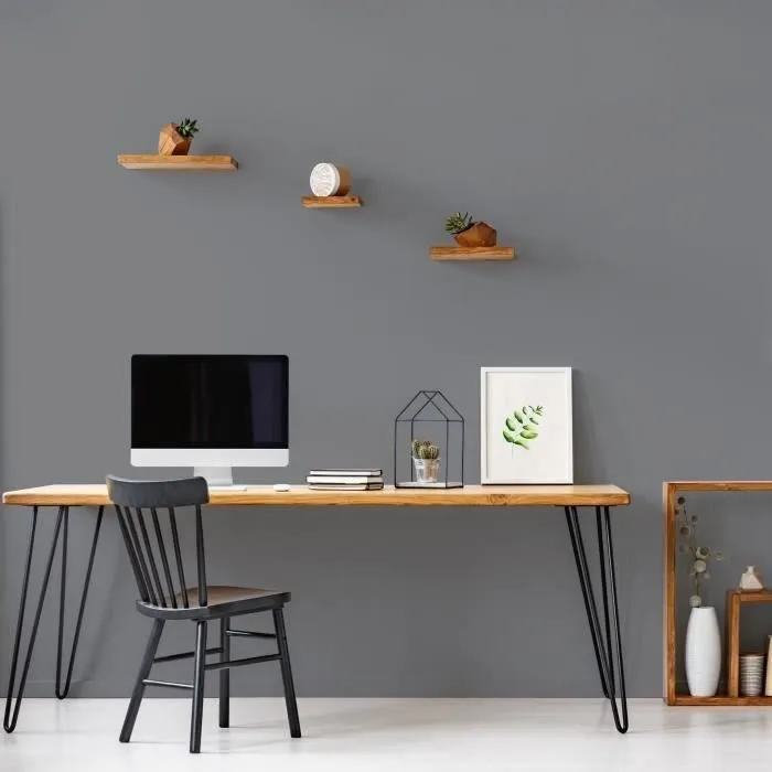 Ripolin Peinture acrylique effet Velours Gris Ardoise pour Murs, Boiseries, Radiateurs - 2,5L, couvre 25m², fabriquée en France, haute opacité, aspect soyeu