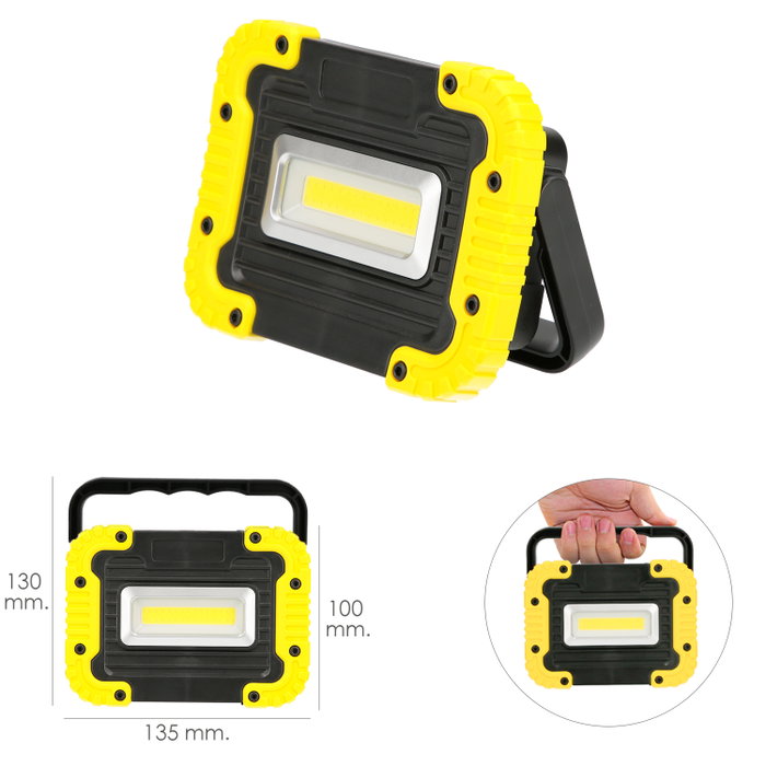 WOLFPACK LINEA PROFESIONAL Lampe de travail LED rechargeable 500 lumens, 2 000 mAh