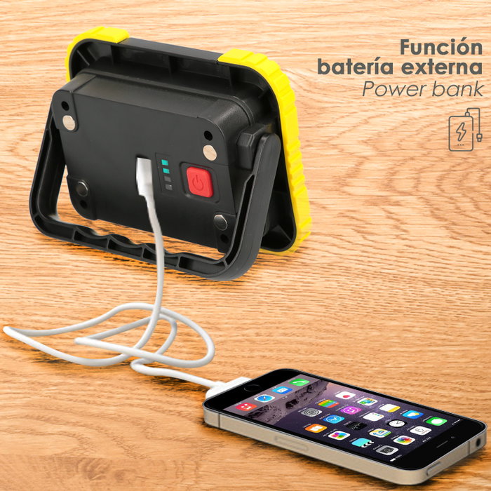 WOLFPACK LINEA PROFESIONAL Lampe de travail LED rechargeable 500 lumens, 2 000 mAh