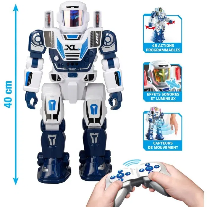 Silverlit YCOO Program a Bot XL Robot programmable RC 2.4 GHz, 48 actions, LED et sons, multidirectionnel, jouet éducatif enfant dès 5 ans