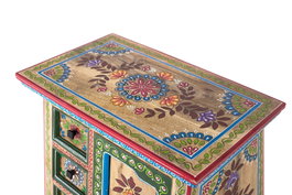 GINER Y COLOMER Commode en bois de manguier multicolore