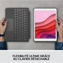 Logitech Combo Touch - Etui clavier AZERTY pour iPad 7e, 8e et 9e générations