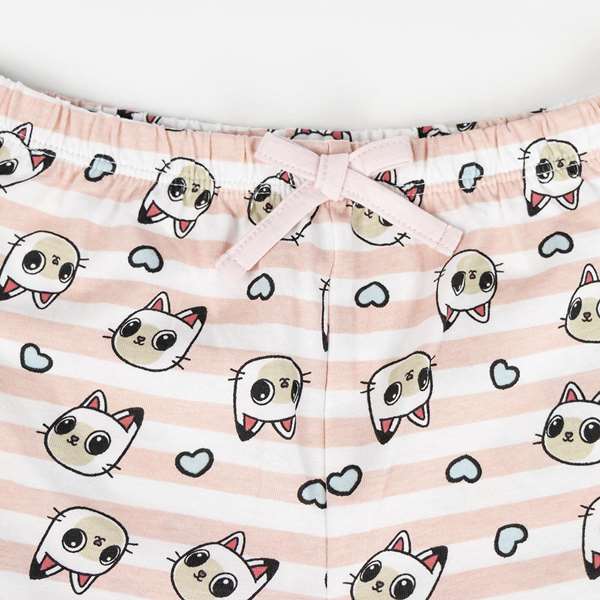 Gabby's Dollhouse Pyjama court à manches courtes en jersey pour fille - 3 ans (Taille 3 ans, couleur Rose)