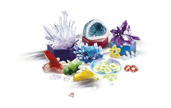 Clementoni - Laboratoire de cristaux géants - Jeu scientifique pour créer des cristaux de différentes formes - Boîte et instructions en espagnol - Dimensions 45.1x37.1x7 cm