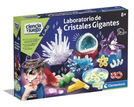 Clementoni - Laboratoire de cristaux géants - Jeu scientifique pour créer des cristaux de différentes formes - Boîte et instructions en espagnol - Dimensions 45.1x37.1x7 cm