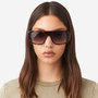 Hawkers ENFER Lunettes de soleil unisexe modèle aviateur Brown Carey Iron, monture acétate, pont 16 mm, verres 50 mm, branches 146 mm