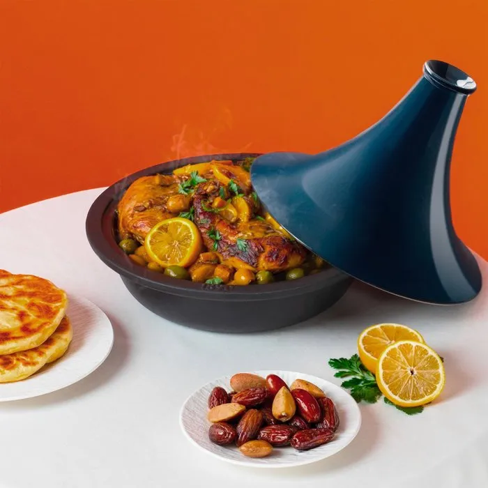 La Fonderie Tajine en fonte TINGHIR Ø 29 cm - Bleu marine La Fonderie Tajine en fonte TINGHIR Ø 29 cm - Bleu marine
