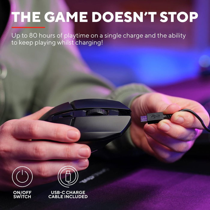 Souris sans-fil Trust GXT 110 Felox 4800 dpi Noir