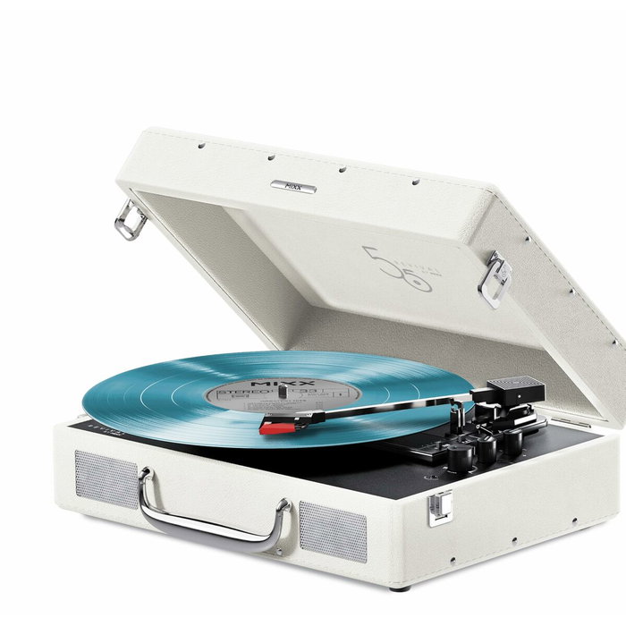 Mixx Audio Revival 55 - Platine vinyle Bluetooth, 3 vitesses, Crème