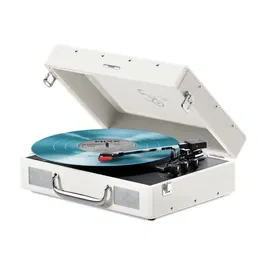 Mixx Audio Revival 55 - Platine vinyle avec enceintes intégrées, Bluetooth, 3 vitesses (33/45/78 tr/min), sortie RCA, design rétro et coffret en bois - Crème