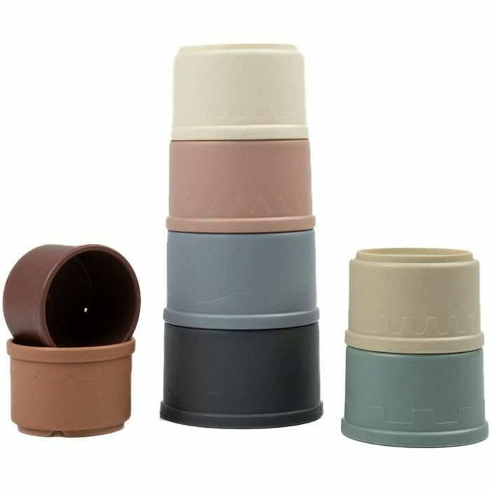Thermobaby Jouets de bain empilables colorés et éducatifs