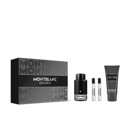 Montblanc Explorer Étalon Coffret 4 Pièces : Eau de Parfum Vaporisateur 100 ml, 2 x Eau de Parfum Vaporisateur 7.5 ml et Gel Douche 100 ml - Parfum Homme Boisée Aromatique Cuir
