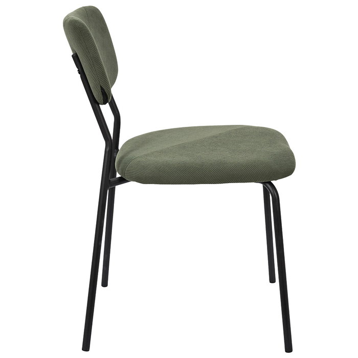 Home Deco Factory Chaise Jules en Velours Verte Home Deco Factory Chaise Jules en Velours Verte