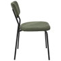 Home Deco Factory Chaise Jules en Velours Verte