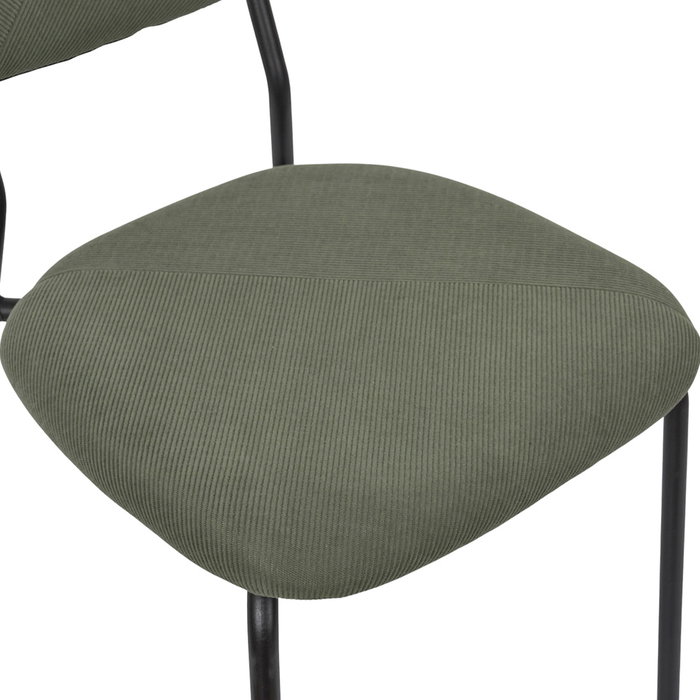Home Deco Factory Chaise Jules en Velours Verte Home Deco Factory Chaise Jules en Velours Verte