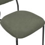 Home Deco Factory Chaise Jules en Velours Verte