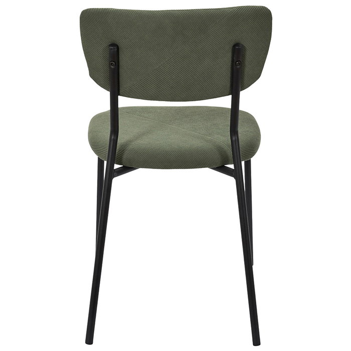 Home Deco Factory Chaise Jules en Velours Verte Home Deco Factory Chaise Jules en Velours Verte