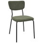 Home Deco Factory Chaise Jules en Velours Verte