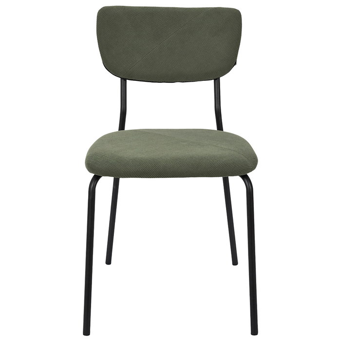 Home Deco Factory Chaise Jules en Velours Verte Home Deco Factory Chaise Jules en Velours Verte